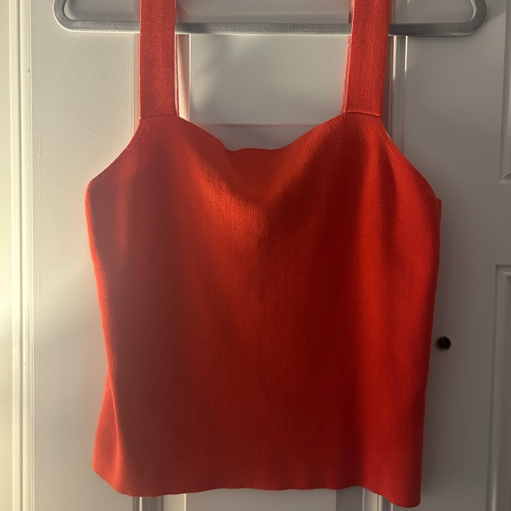 Ecru Vibrant Orange Camisole Top